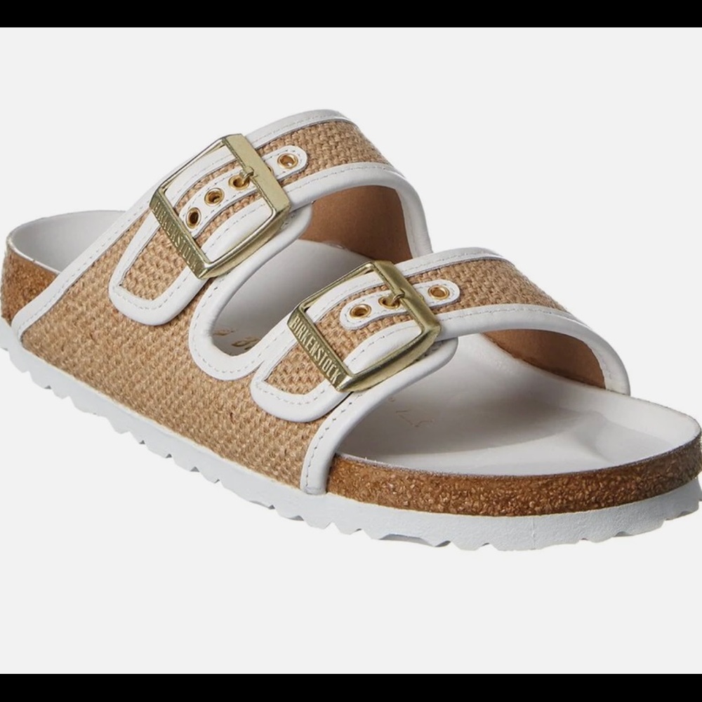 Birkenstock Arizona Nature Jute White Sandals